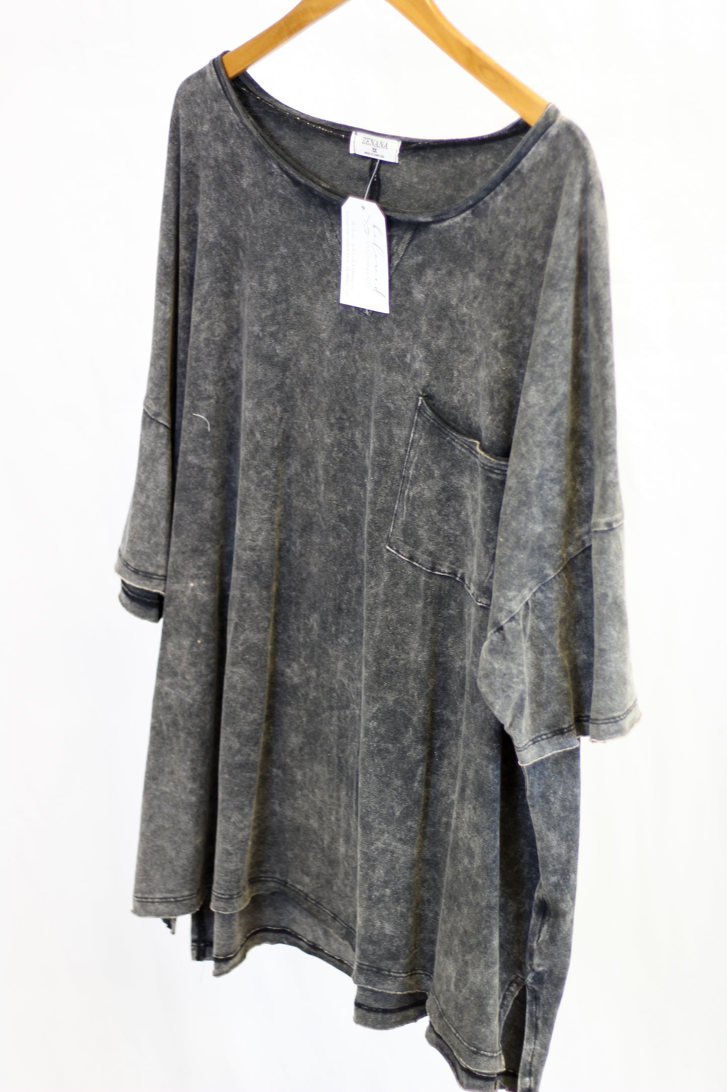 Acid Wash Pocket Tee