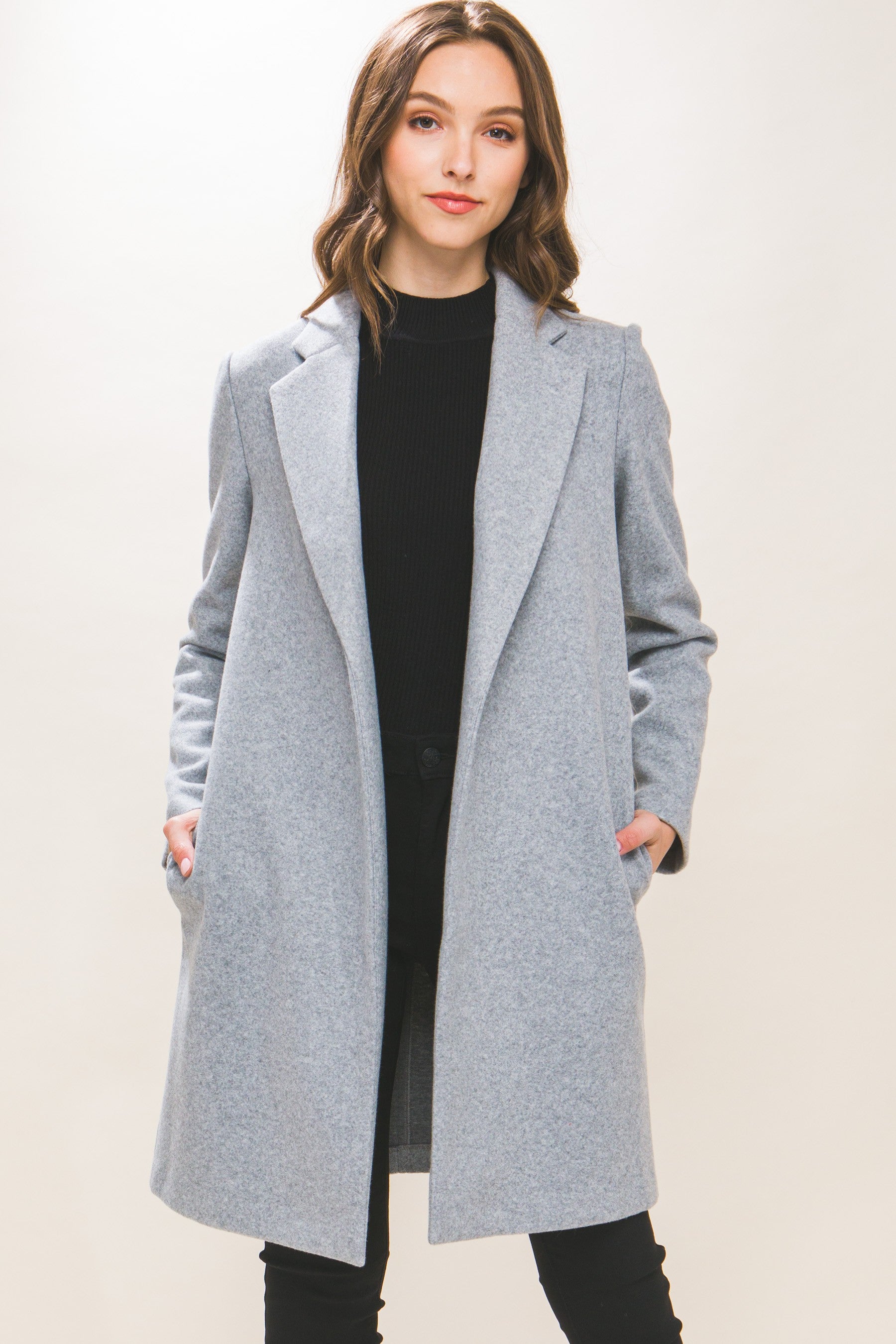 Fleece Lined Long Coat