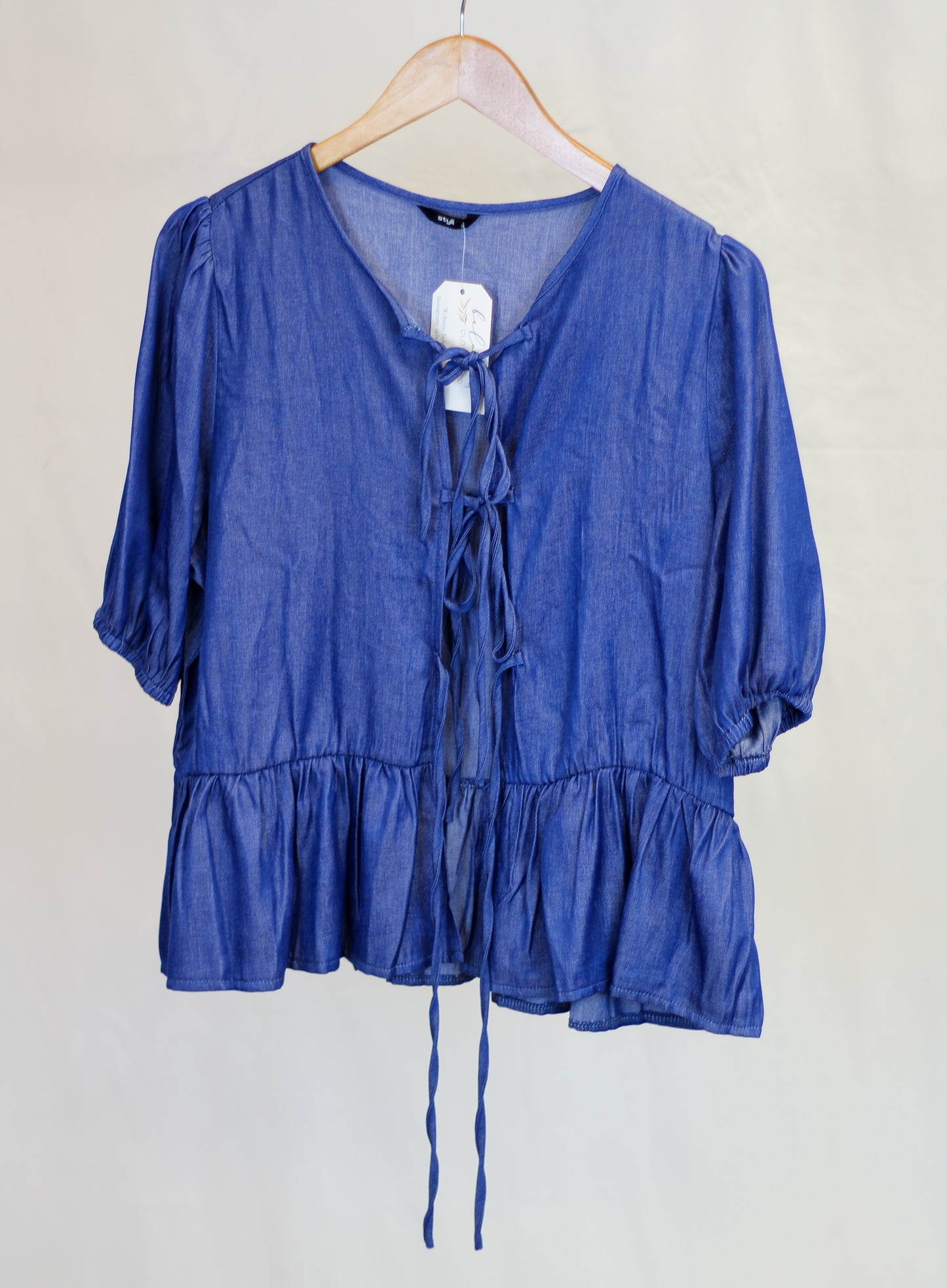 Bow Tie Chambray Top