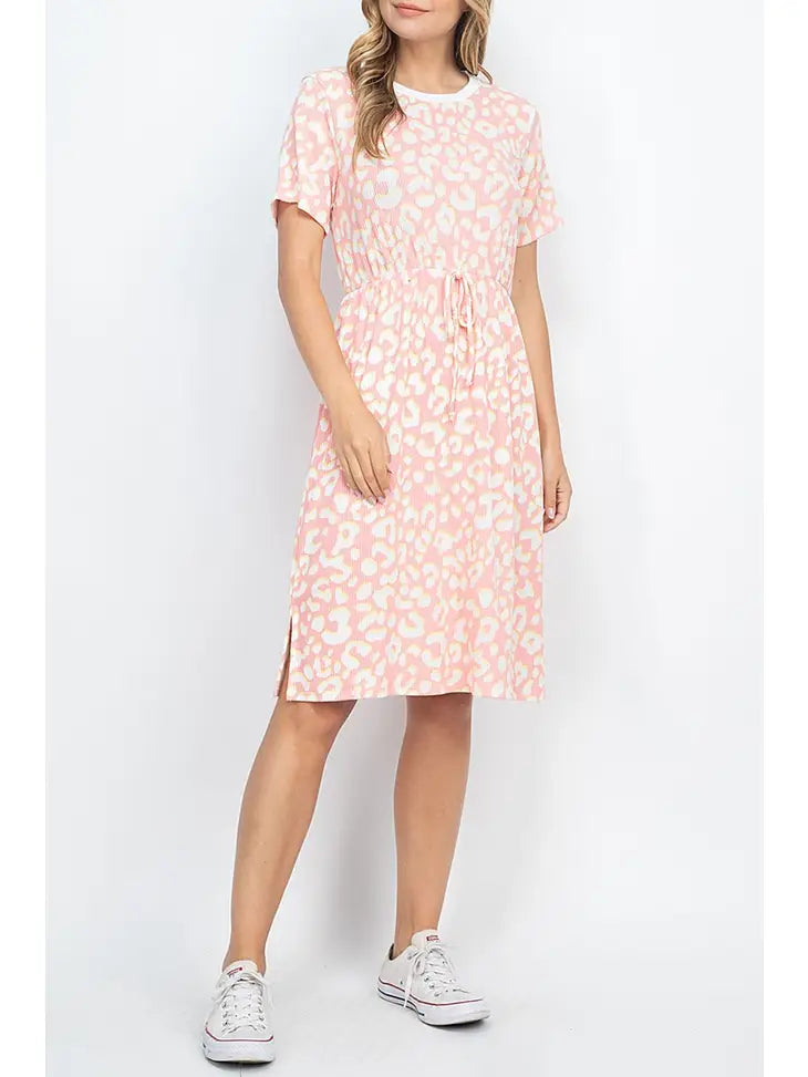 Leapord Print Midi Dress