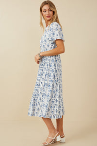 Ditsy Floral Pleated Skirt Dress
