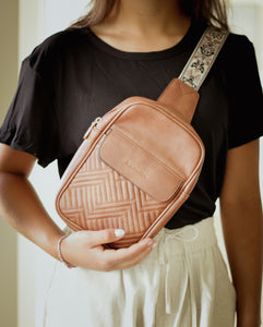 Quilted Leather Sling Bag