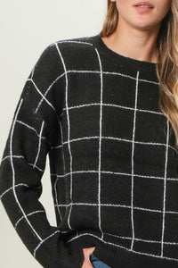 Grid Checkered Sweater