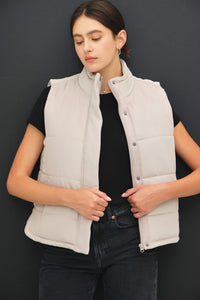 Pebble Suede Puffer Vest