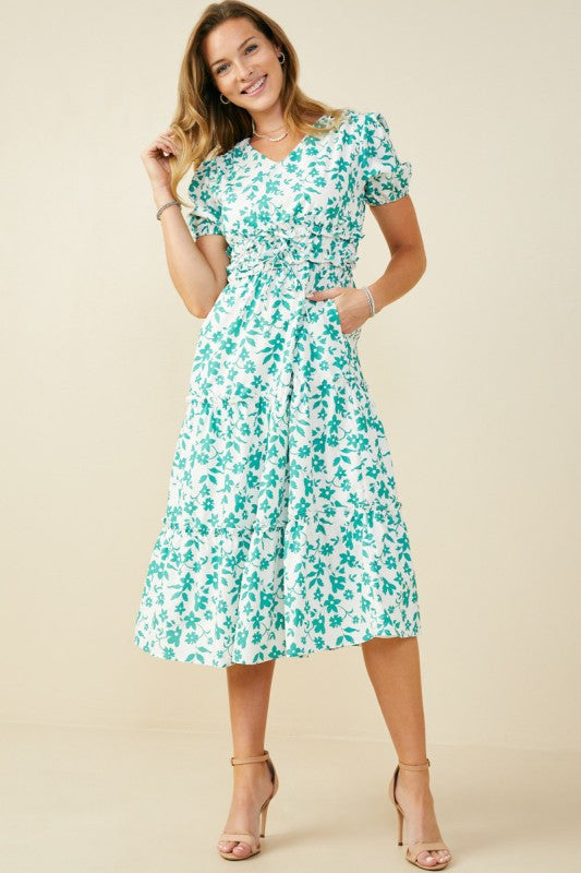 Sophie Mae Flower Midi Dress