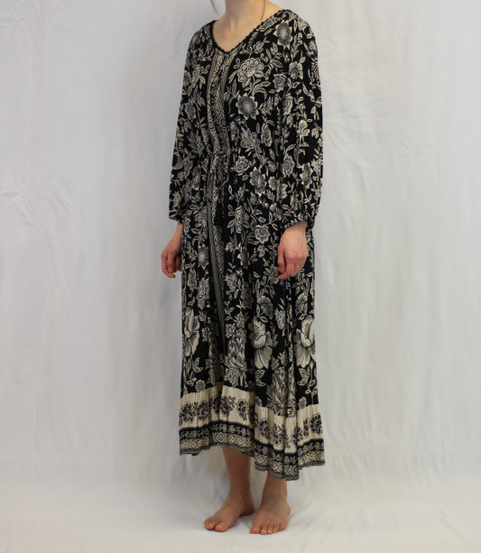 Paisley Long Sleeve Maxi Dress