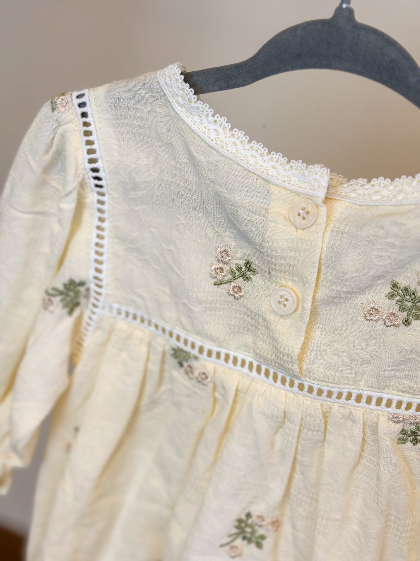Apricot Lace Floral Dress