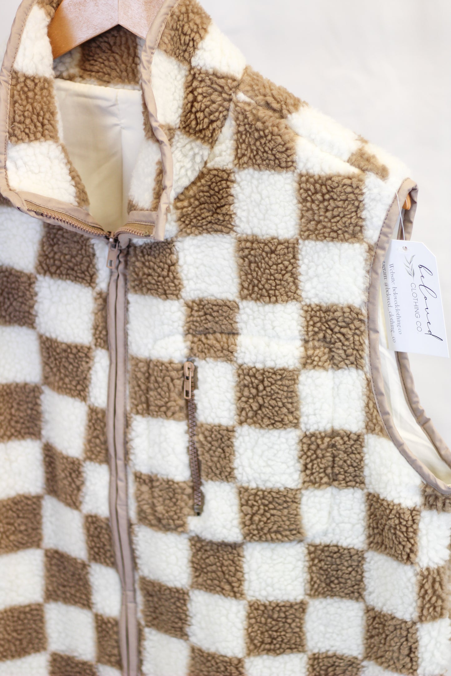 Sherpa Checkered Vest