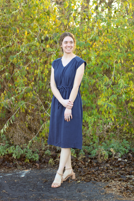 Navy Midi Dress