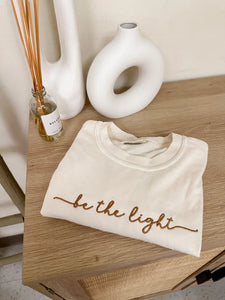Embroidered "Be the Light" Tee
