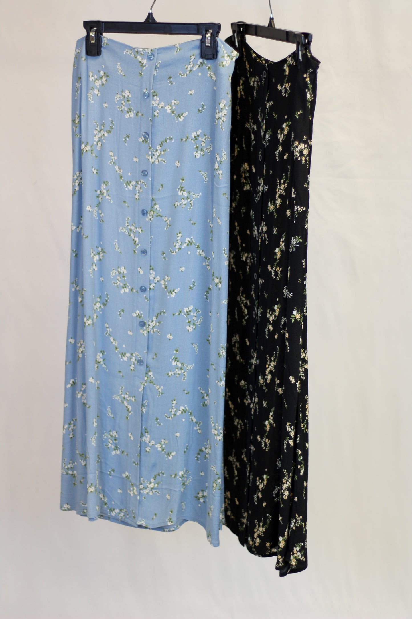 Floral Button Down Midi Skirt