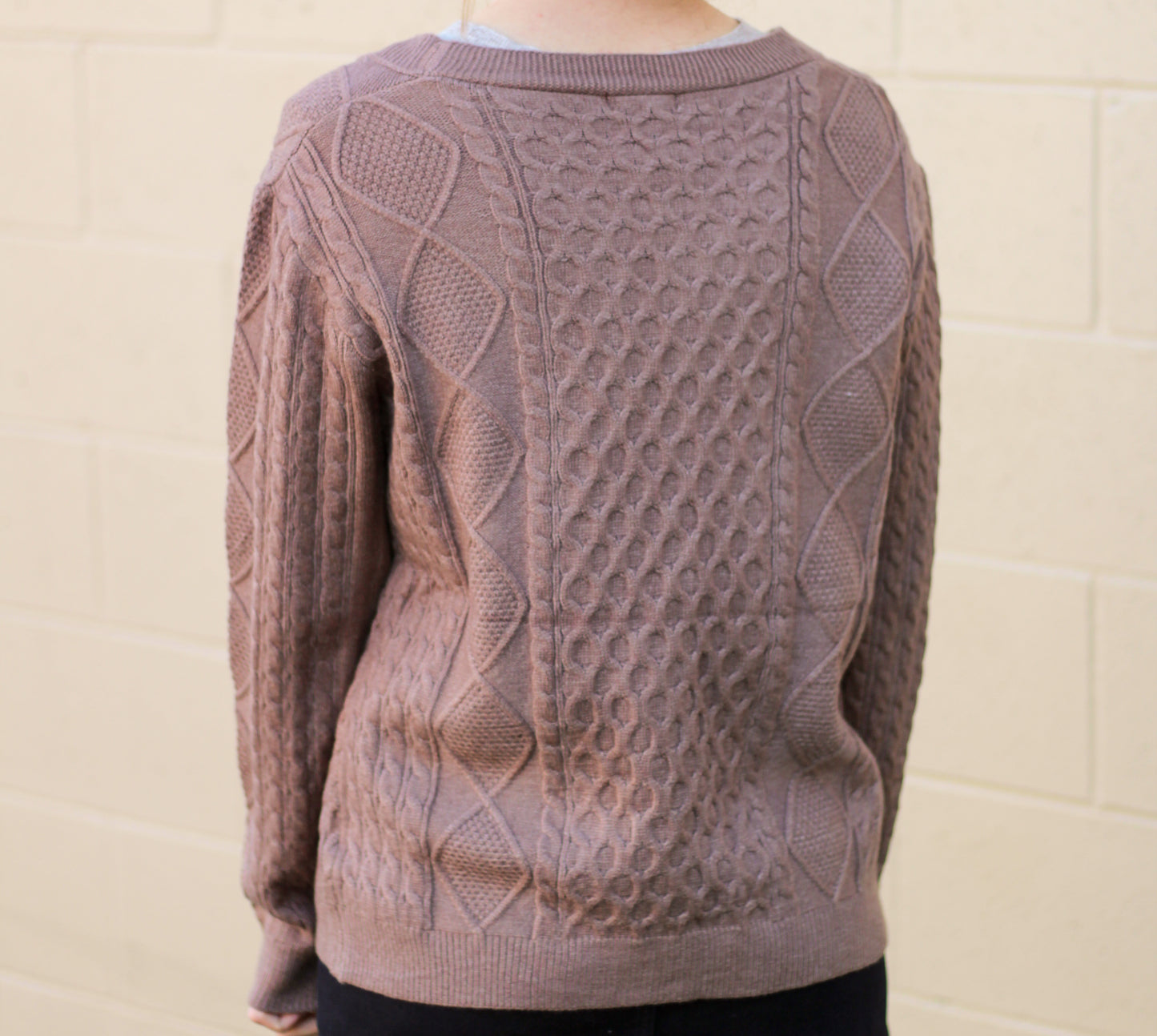 Cable Knit Button Down Sweater