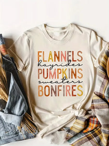 Flannels +Bonfires Graphic Tee