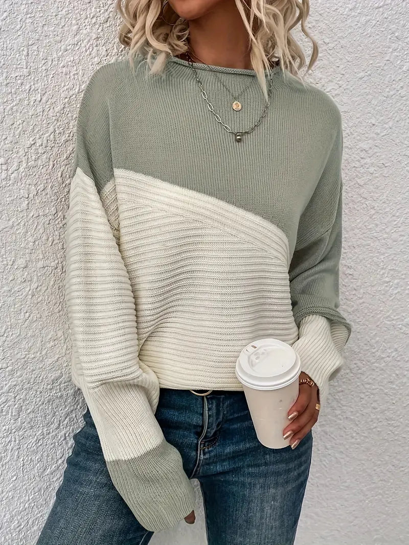 Colorblock Two Toned Sweater