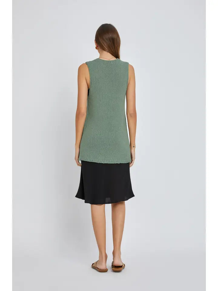 Green Tie Sweater Vest