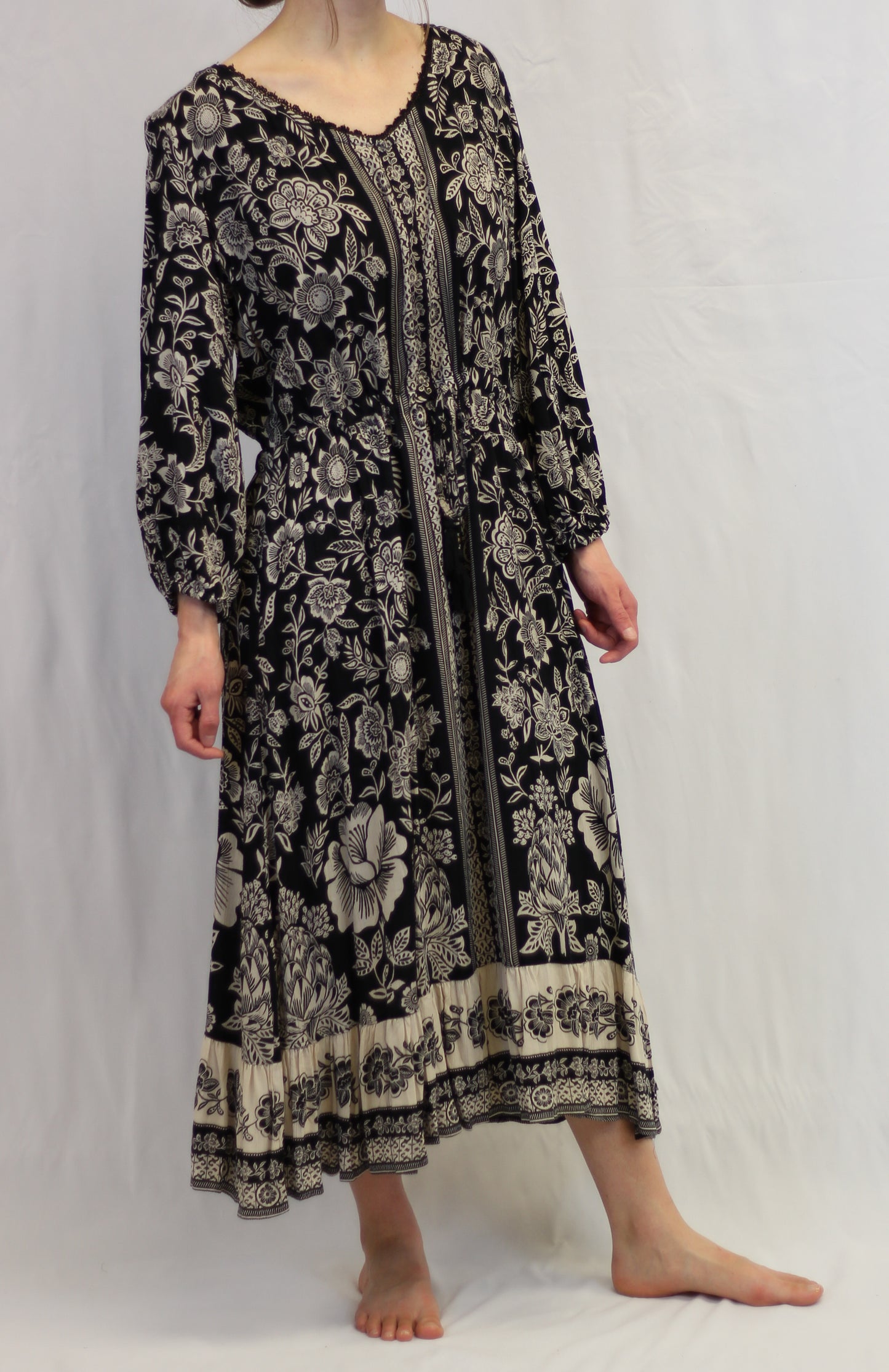 Paisley Long Sleeve Maxi Dress