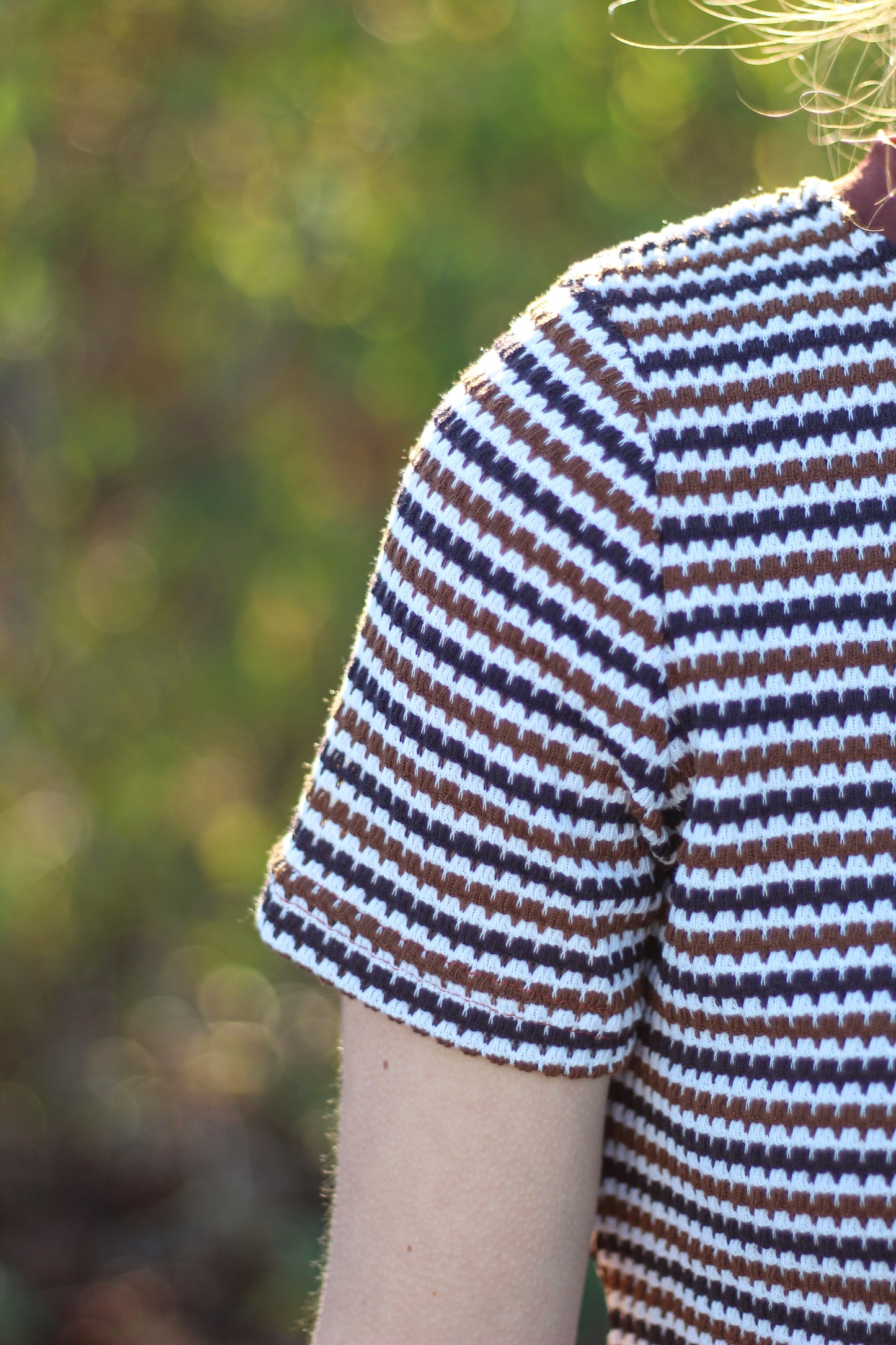 Neutrals Striped Sweater Tee