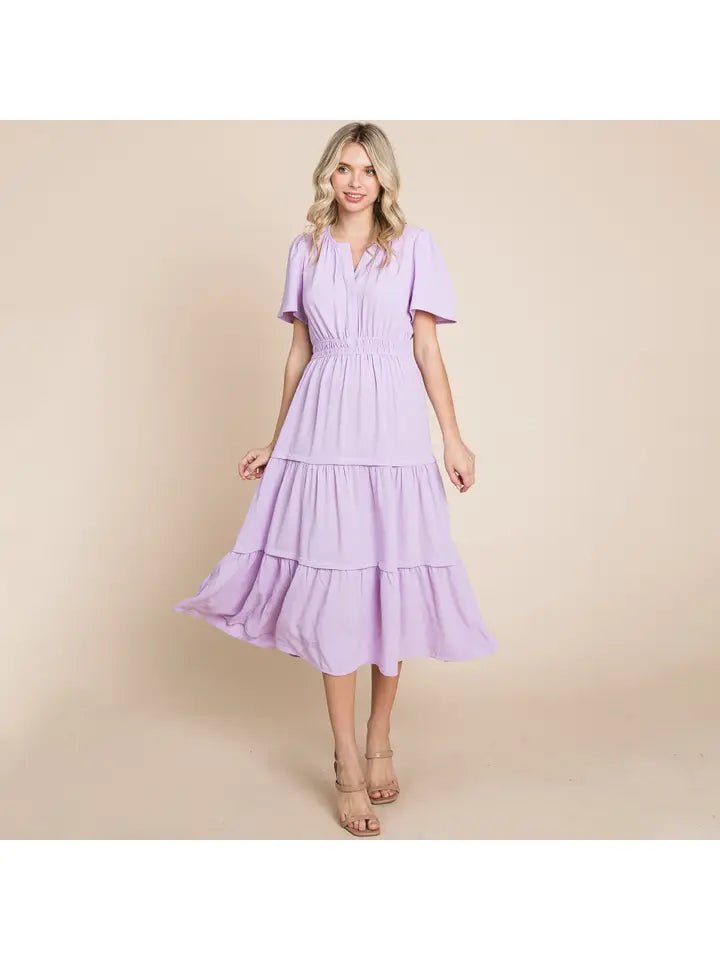 Lavender Tiered Maxi Dress