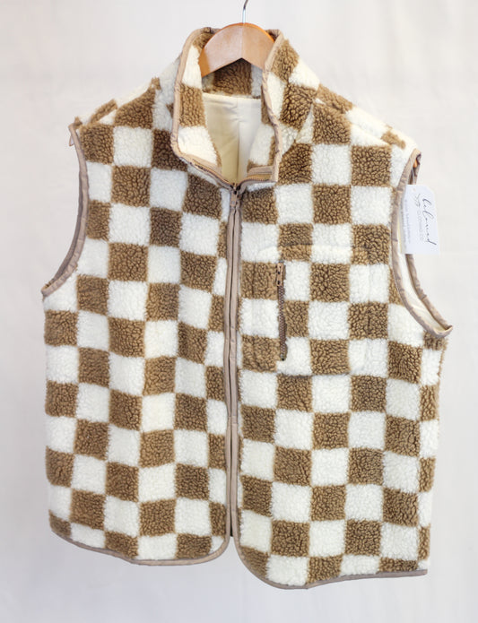 Sherpa Checkered Vest