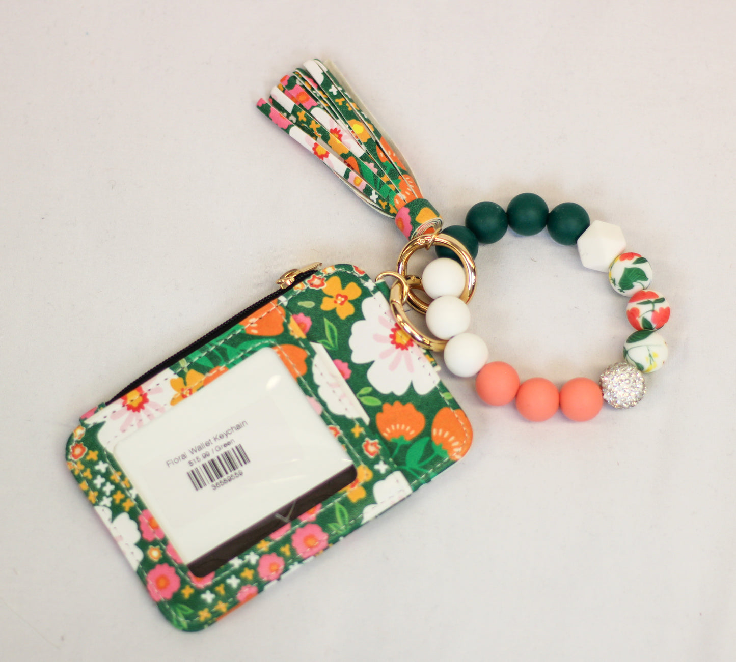 Floral Wallet Keychain