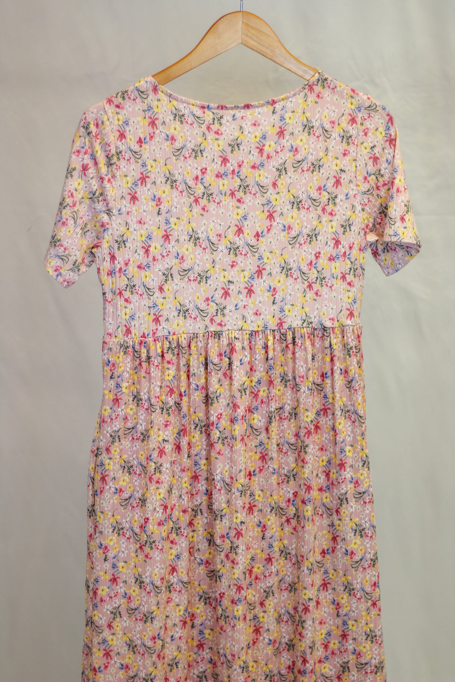 Floral Ribbed Midi Dress