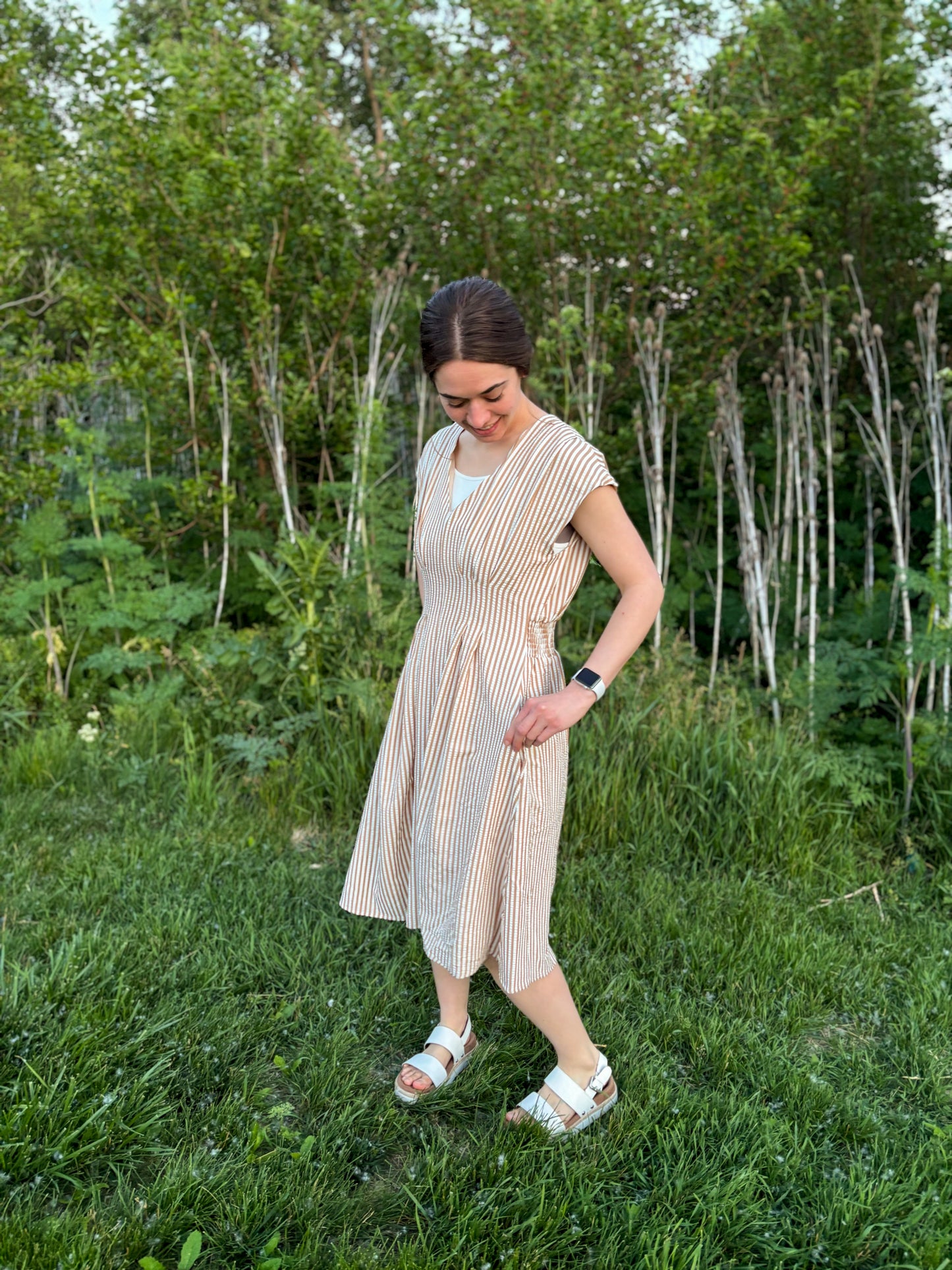 Sloane Stripe Midi Dress