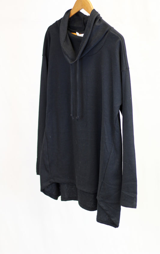 High Low Black Hoodie