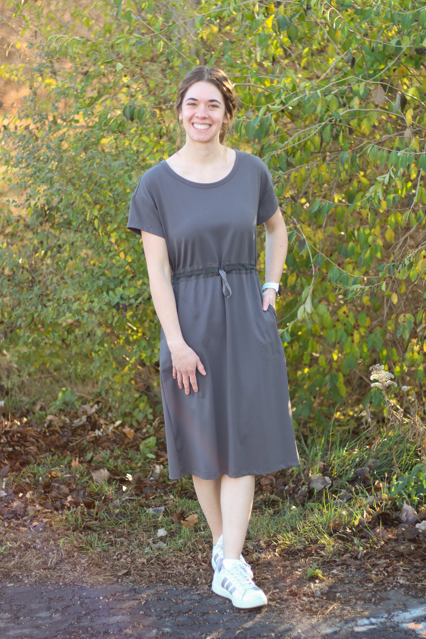 Becca Cinch Waist Athletic Midi Dress