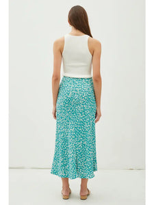 Floral Jade Midi Skirt