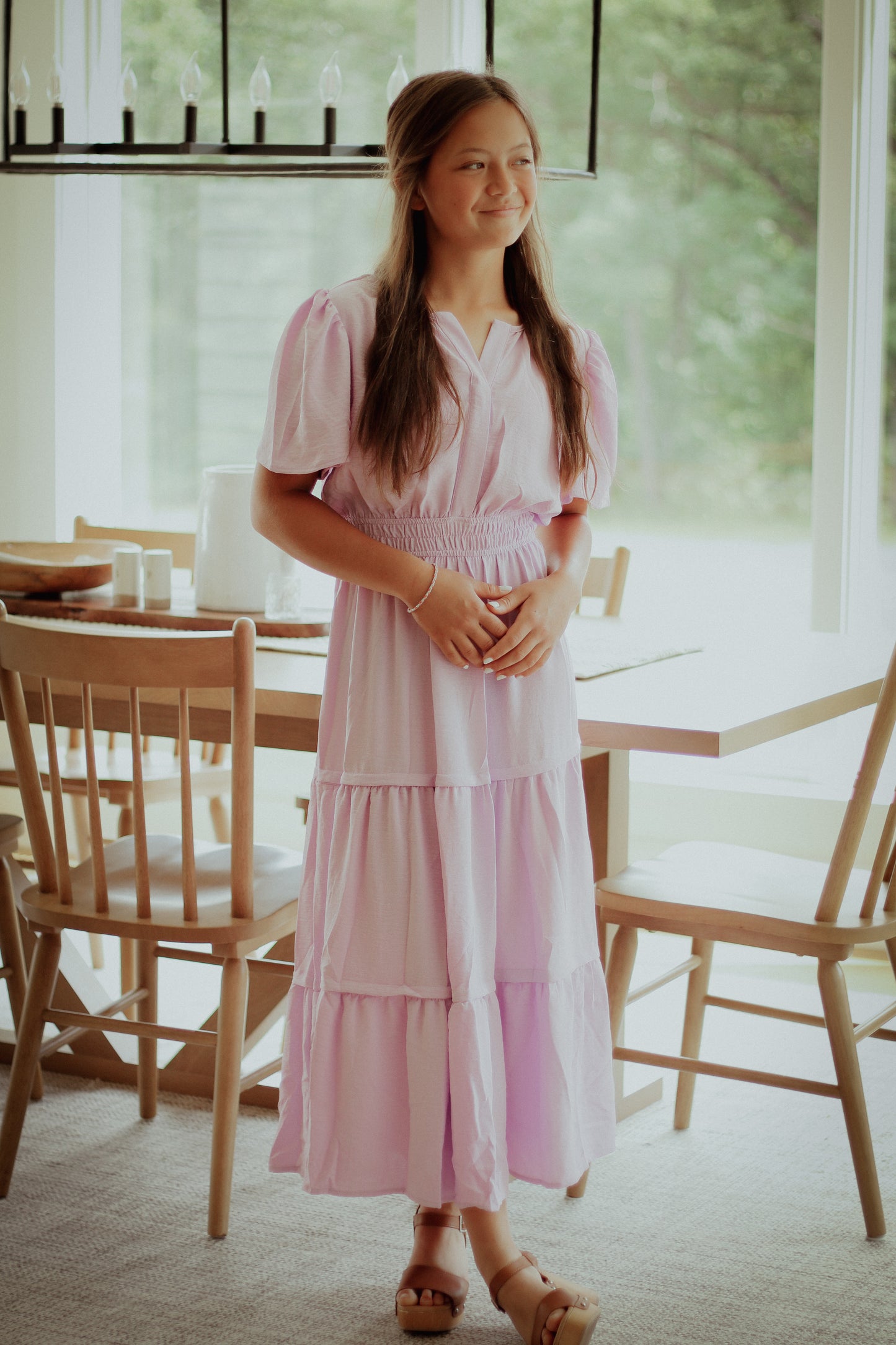 Lavender Tiered Maxi Dress