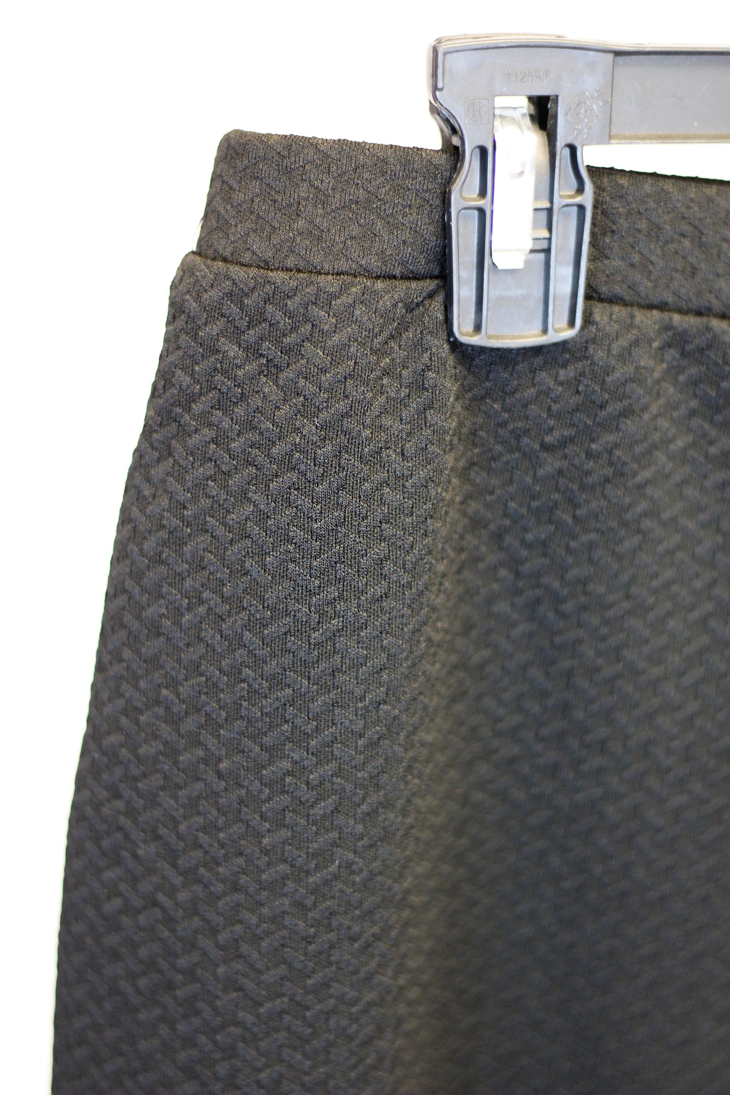 Elastic Waist Ponte Midi Pencil Skirt