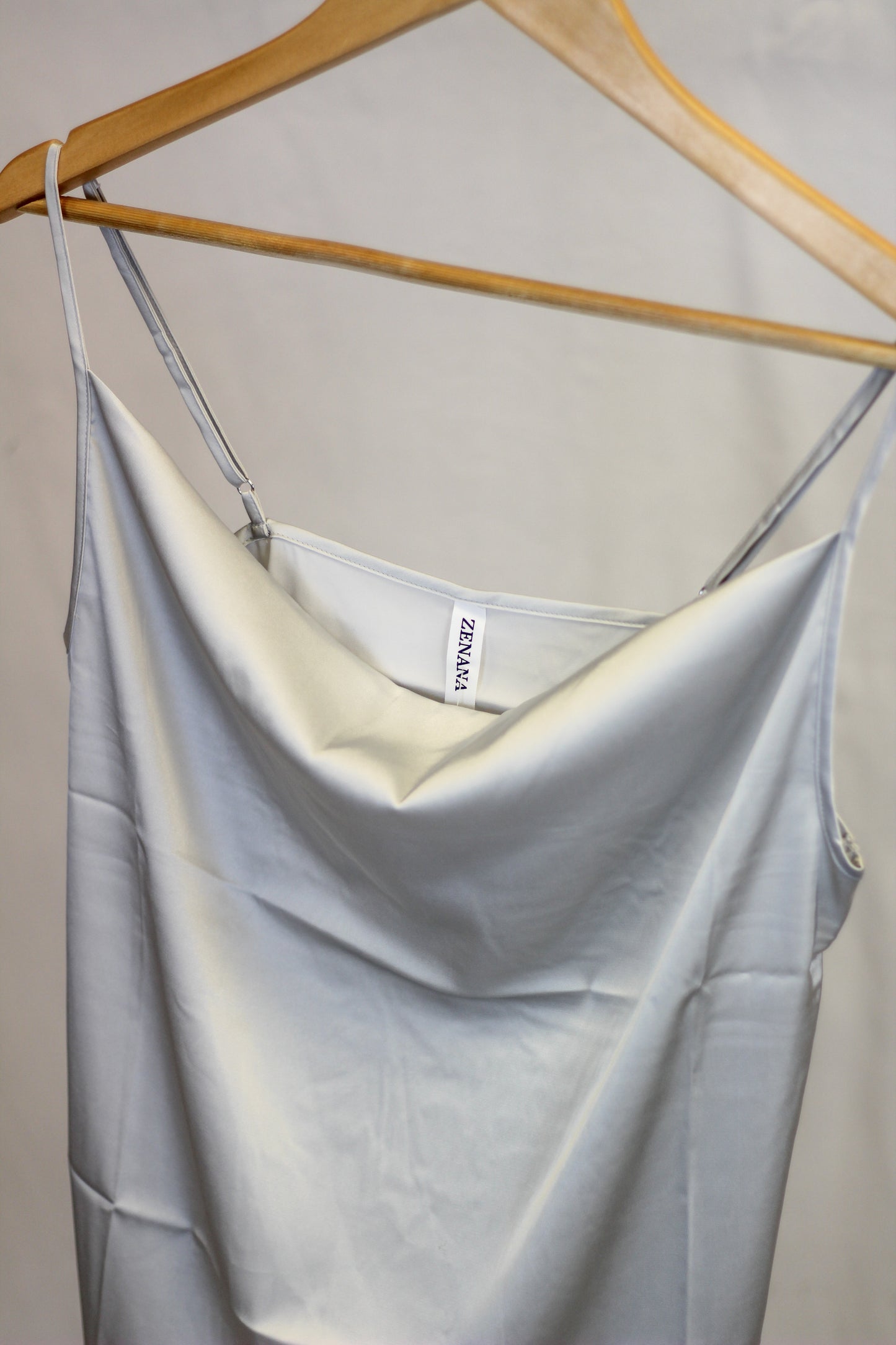 Satin Cowl Neck Cami Tank