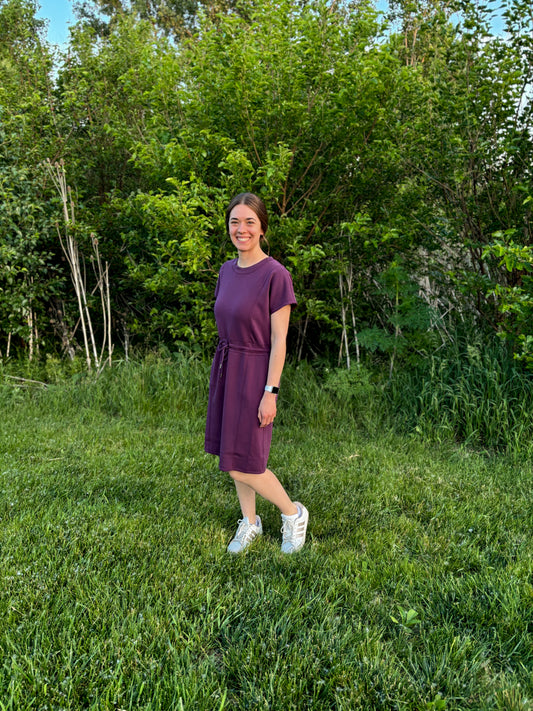 All Day Scuba Dress in Plum