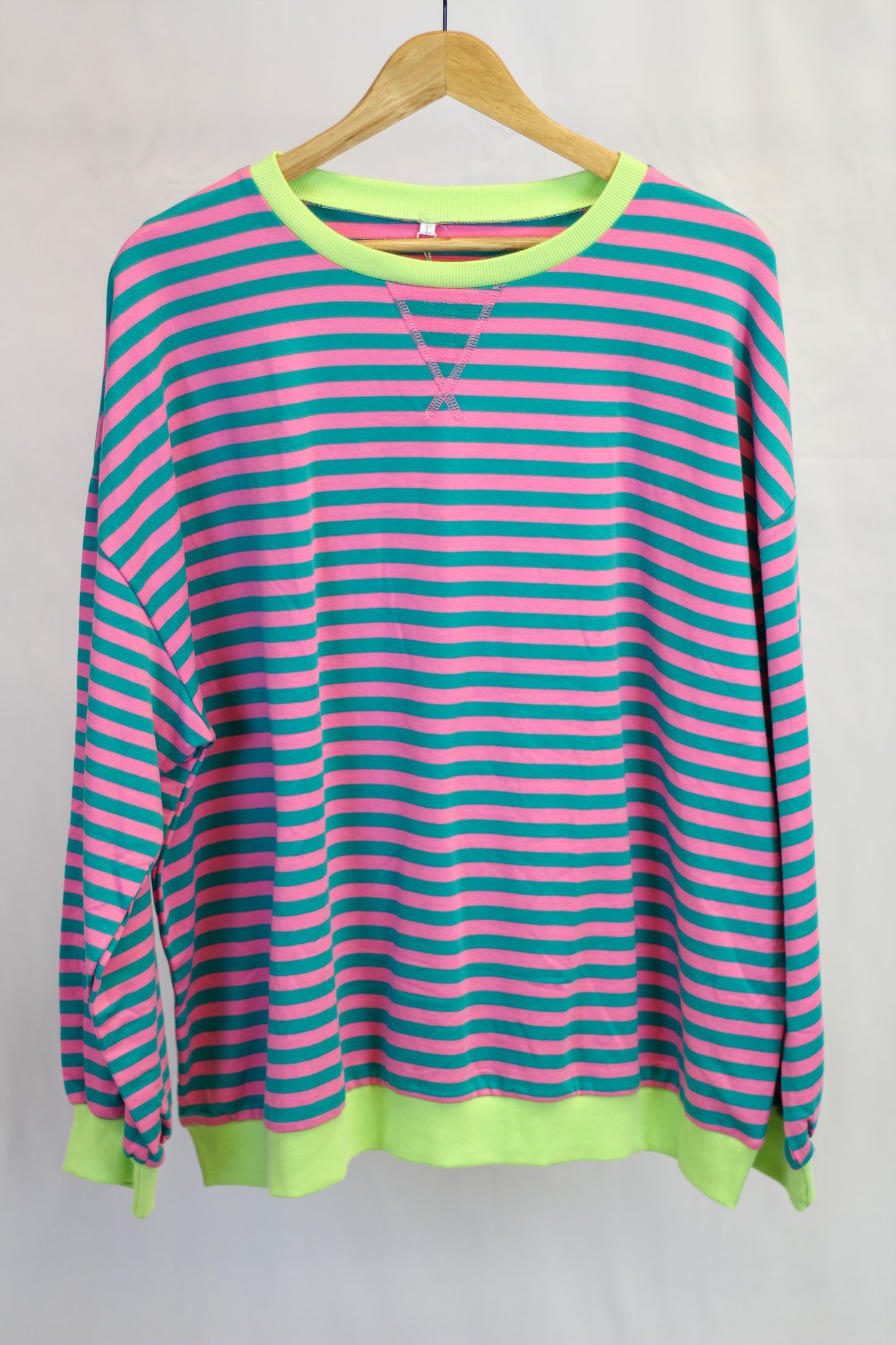 Oversized Striped Long Sleeve Top