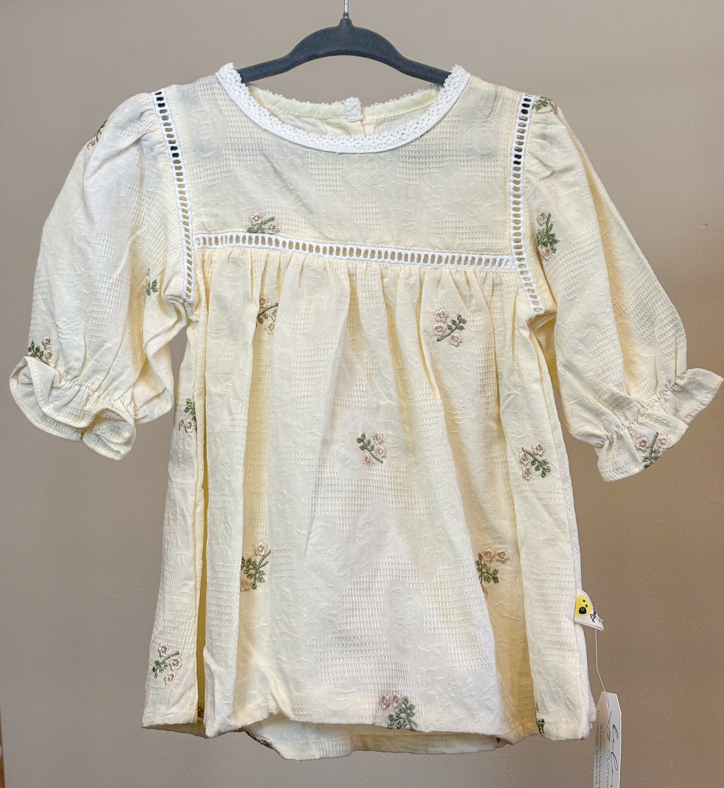Apricot Lace Floral Dress