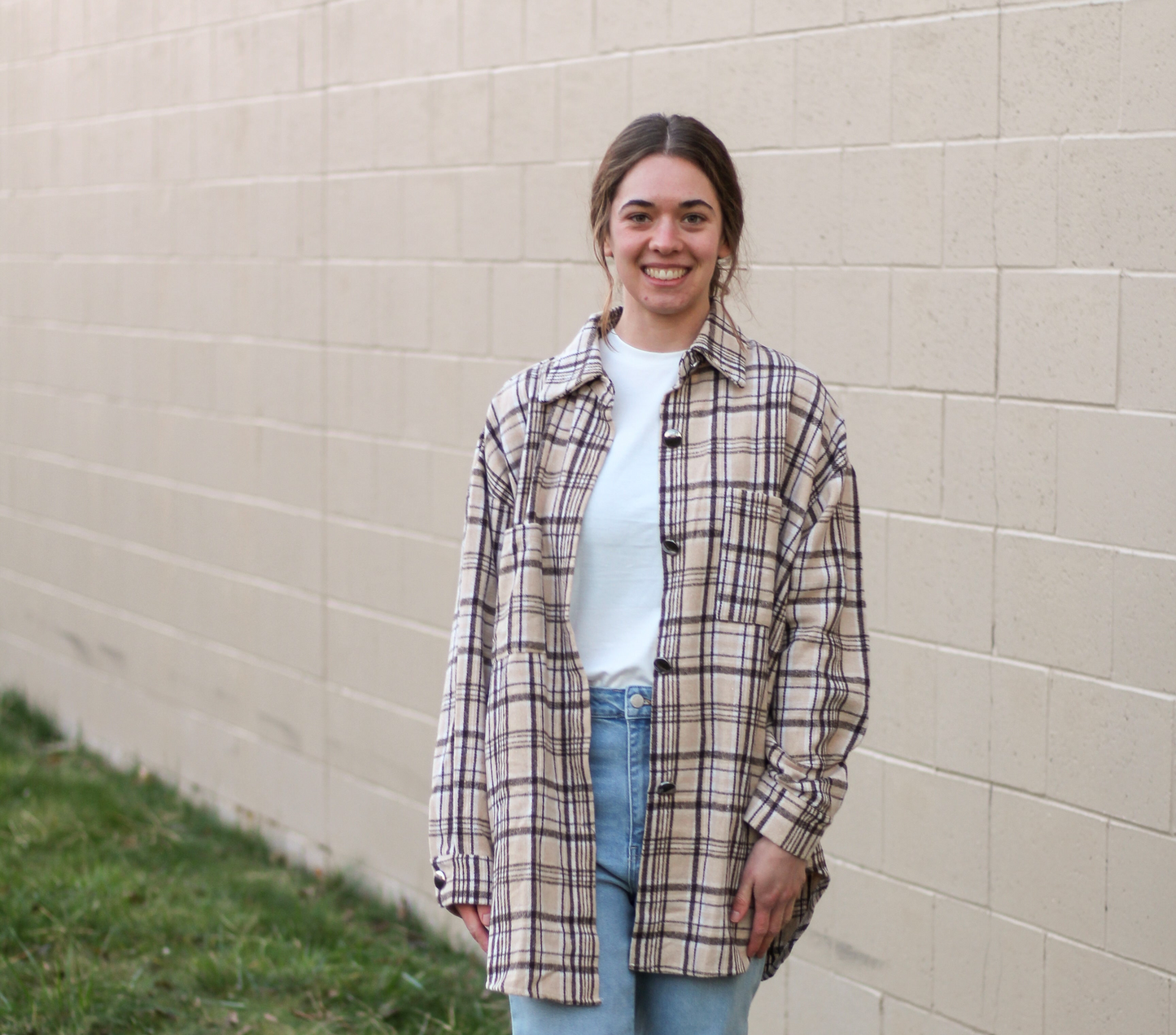 Khaki Plaid Shacket