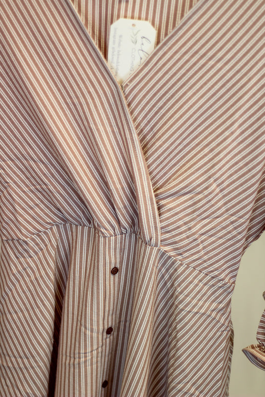 Pink Ruffle Sleeve Dress