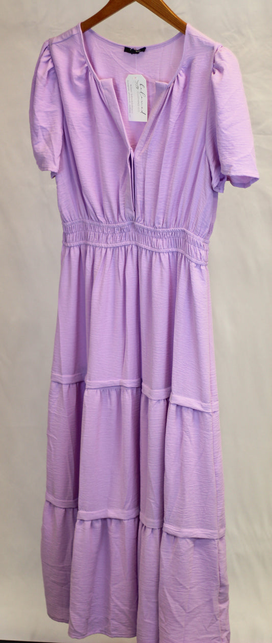 Lavender Tiered Maxi Dress