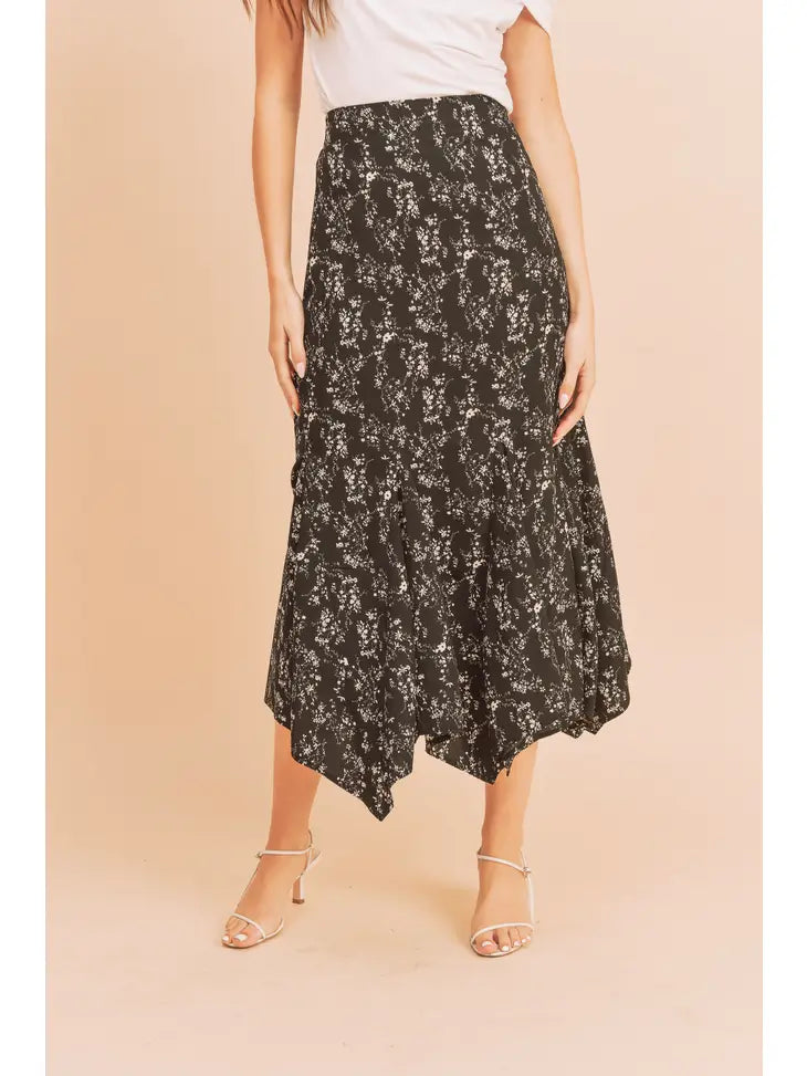 "Mia" Floral Midi Skirt