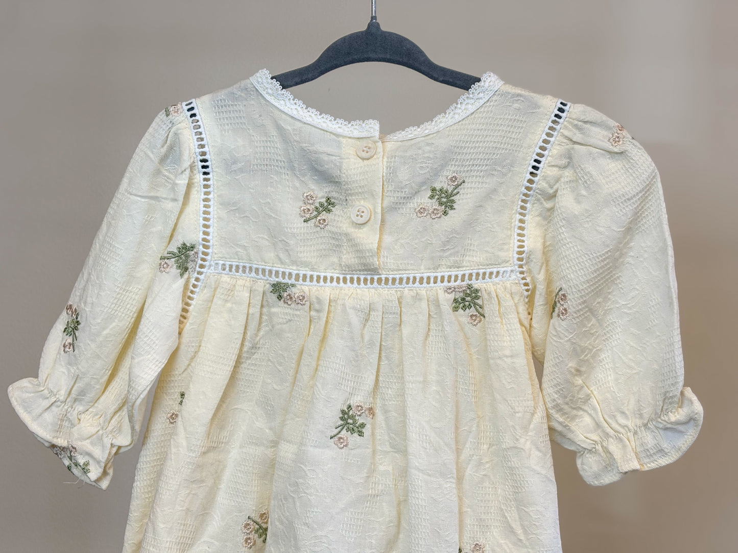 Apricot Lace Floral Dress