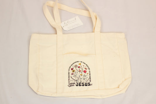 There Was Jesus Canvas Tote Bag