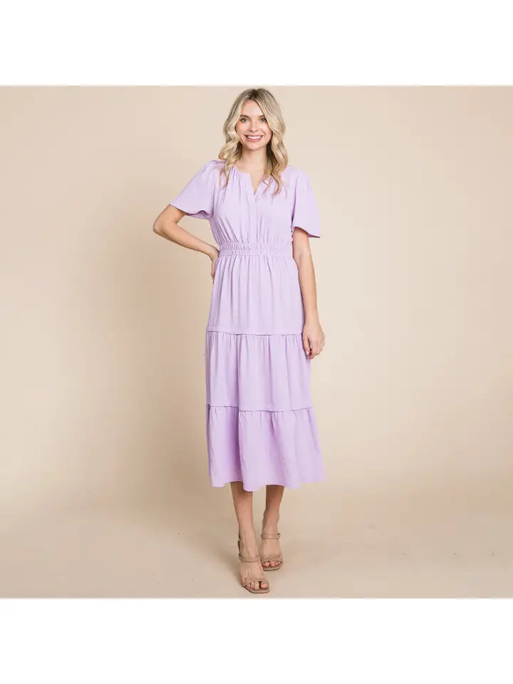 Lavender Tiered Maxi Dress