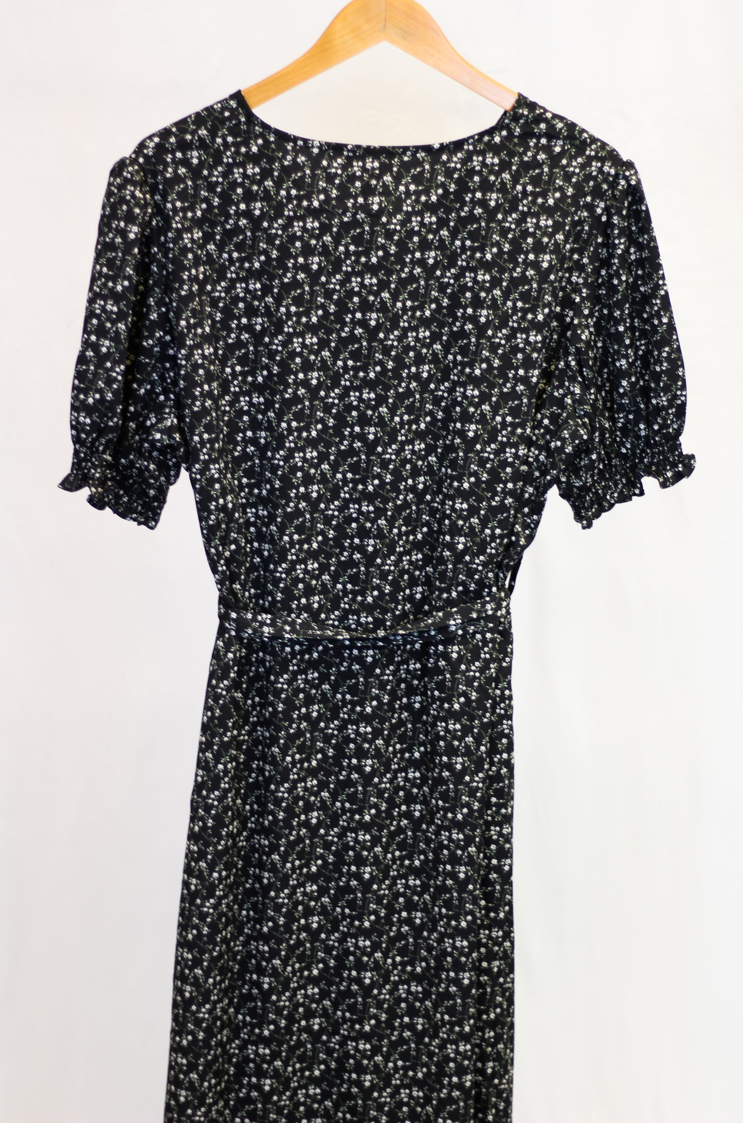 Floral Print Tie Midi Dress