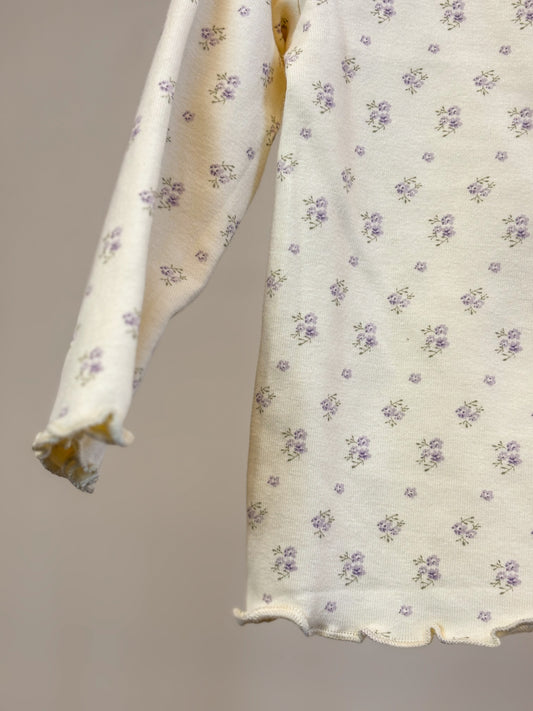 Toddler Floral Turtle Neck Top