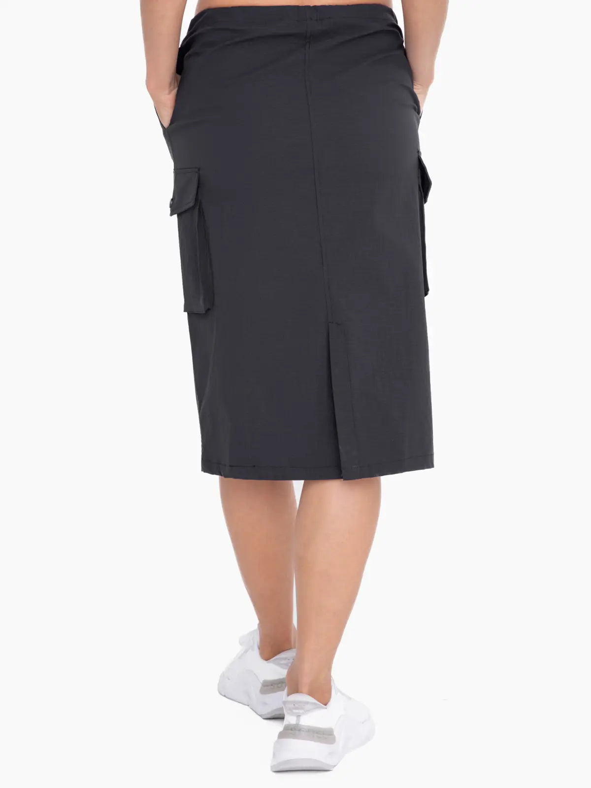 Adjustable Cargo Midi Skirt