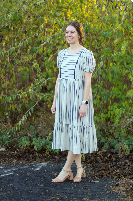 The "Everly" Striped Midi Dress