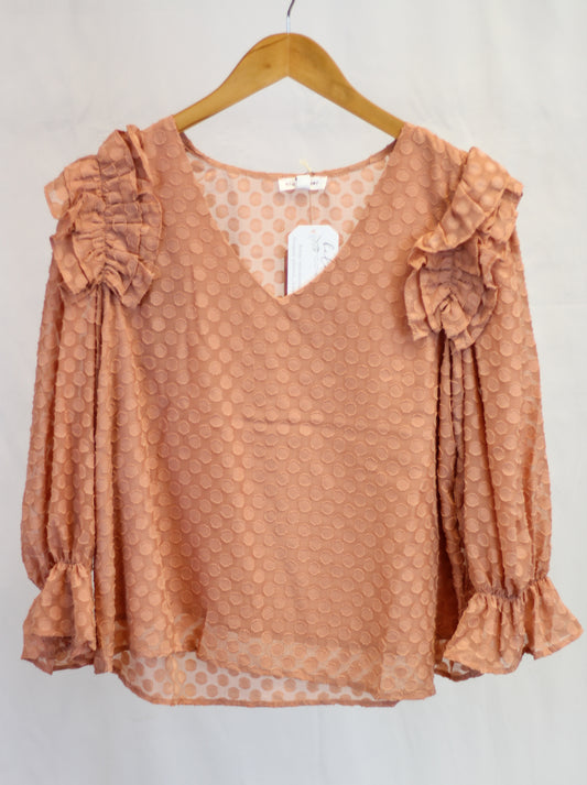 Rose Ruffled Blouse