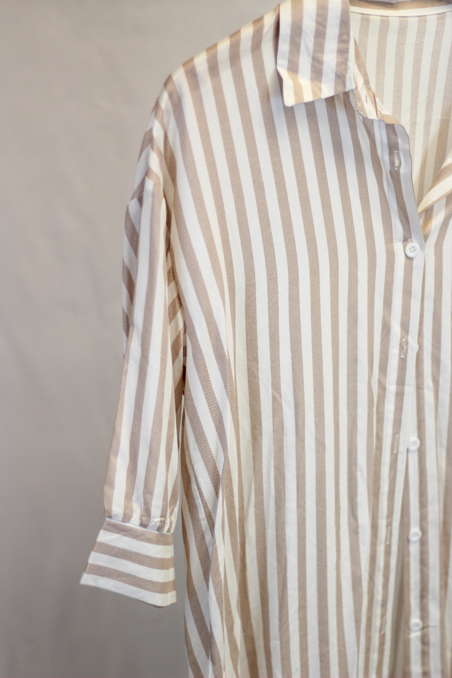 Striped Dolman Short Button Up
