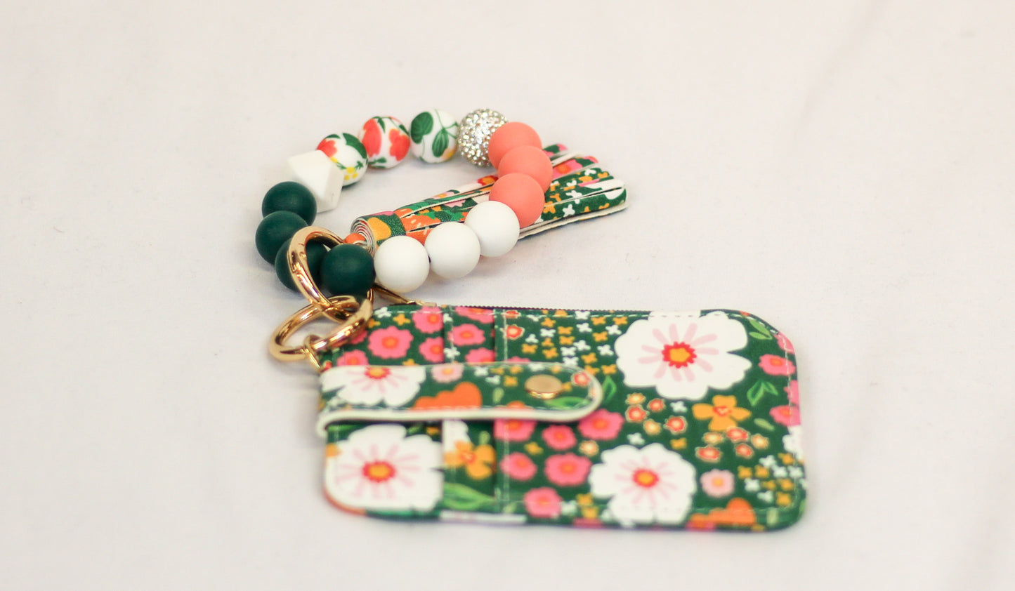 Floral Wallet Keychain