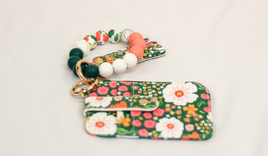 Floral Wallet Keychain